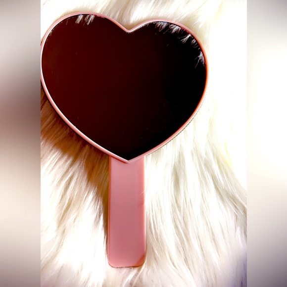 Heart Shaped Hand Mirrors With Rhinestones - Picture 3 of 3
